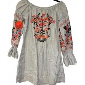 Free People Embroidered Boho Dress. Size S